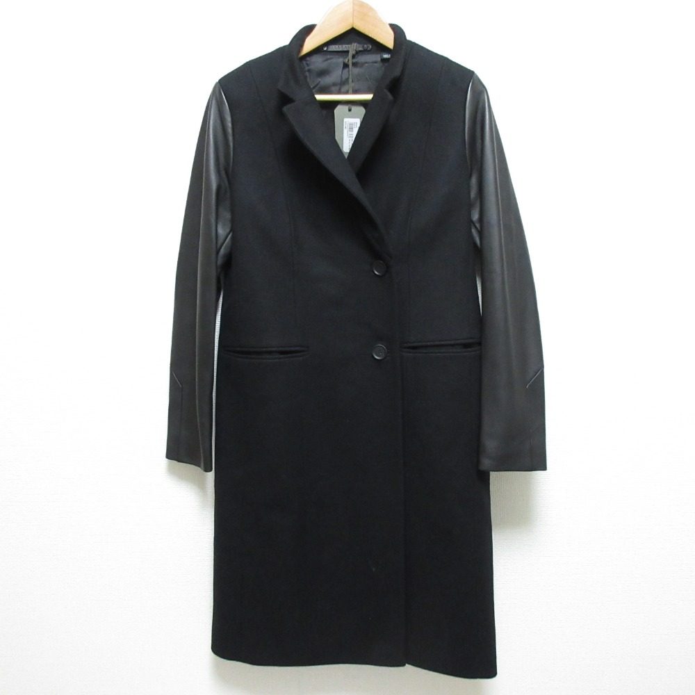 オールセインツ SIDNEY LEA ウールカシミヤレザーコート