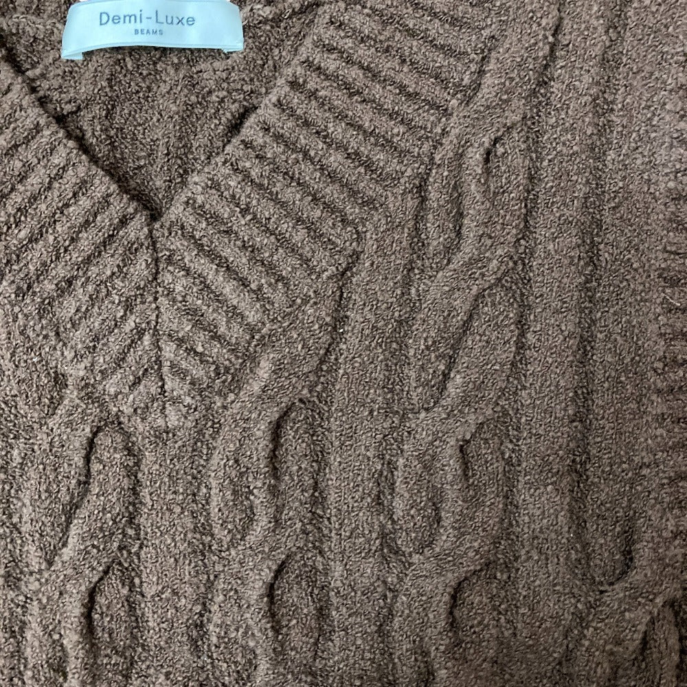 デミルクスビームス ブークレーケーブル編みニットベスト