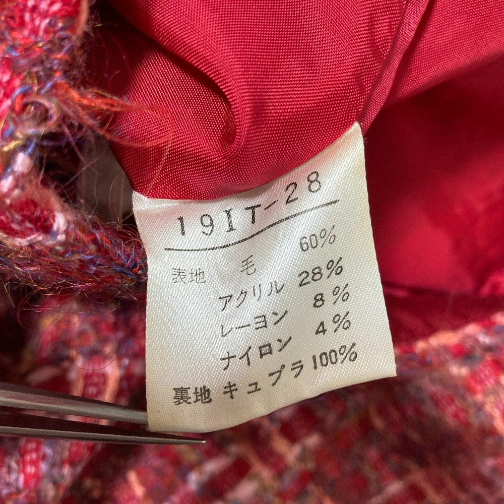 インゲボルグ ツイードノーカラージャケットスカートセット