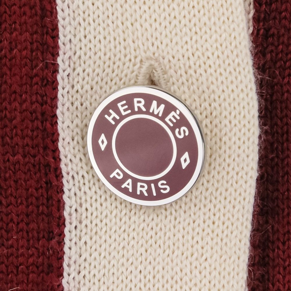 エルメス HARNAIS DE COUR カシミアシルクニットカーディガン40 カーディガン