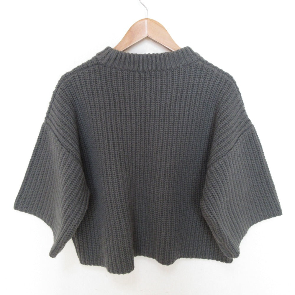 ハイク RIBBED CROP TOP ミドルゲージニットセーター