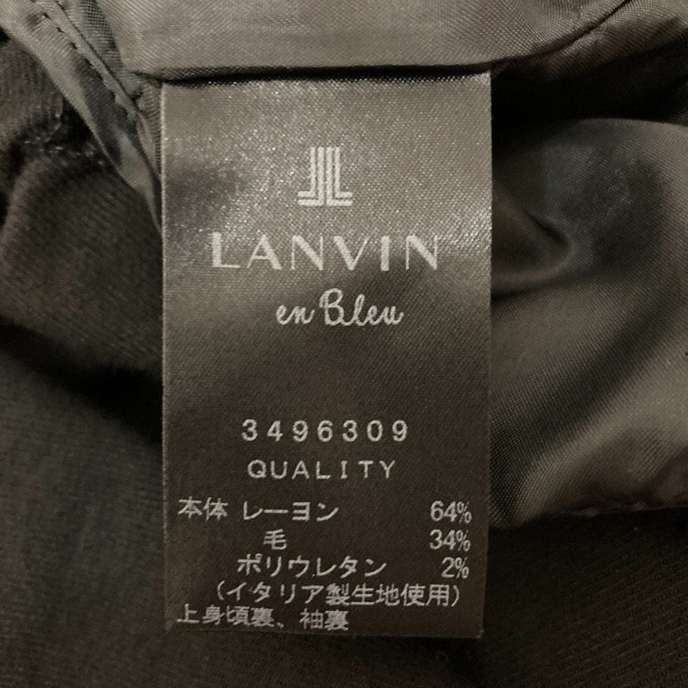 ランバンオンブルー イタリア製生地ウールブレンドワンピース