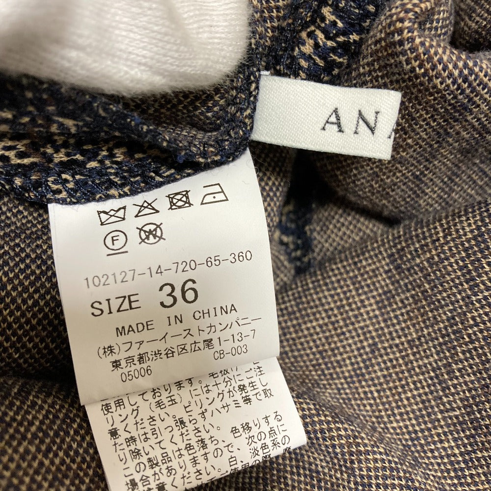 アナイ フロッキーチェックジャージーワンピース