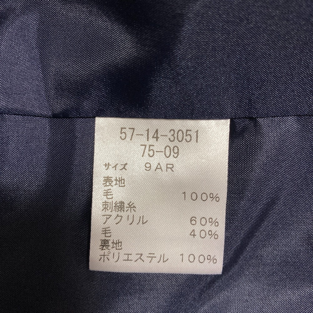 サリースコット 刺繍ウールノーカラージャケット