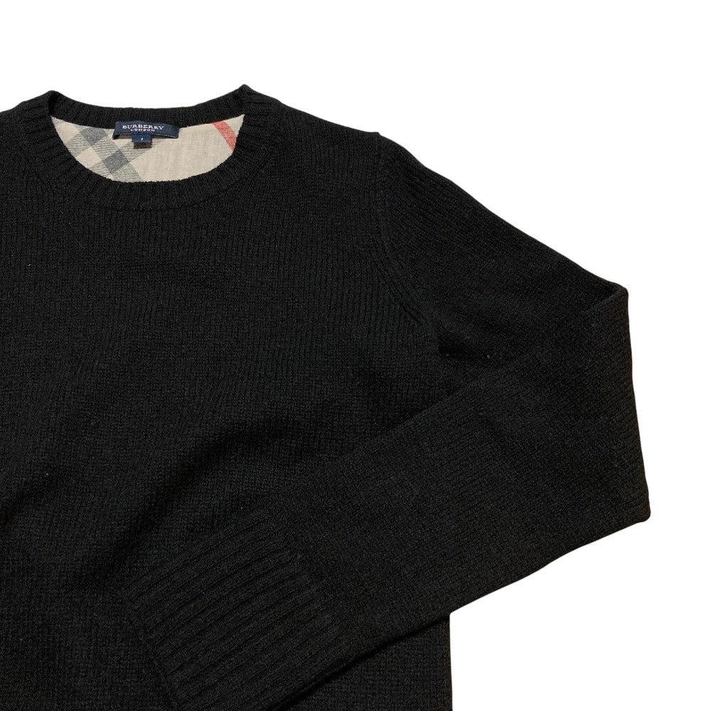 バーバリー チェック裏地カシミヤブレンドニットセーター