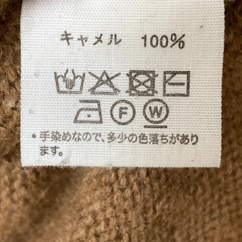 ファクトリー キャメルタートルネックニットセーター