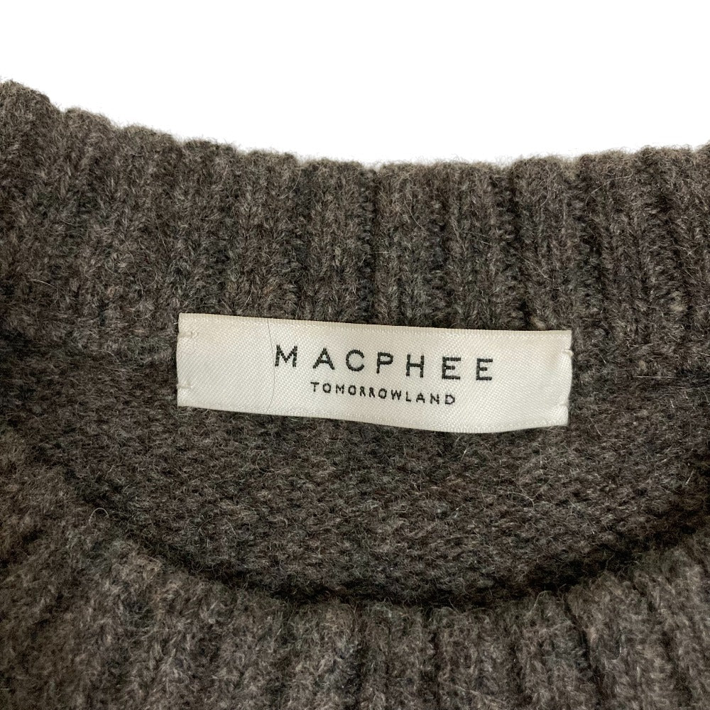 マカフィー ラムカシミヤクルーネックプルオーバーニット
