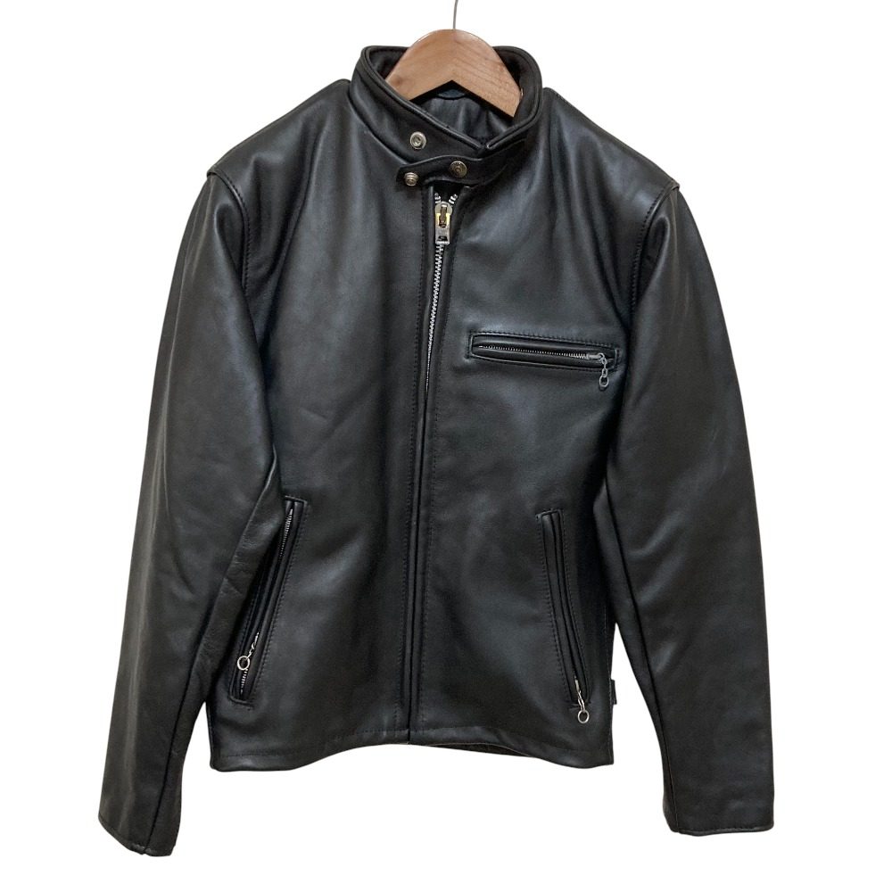 ショット 641レザーシングルライダースジャケットライナー付き