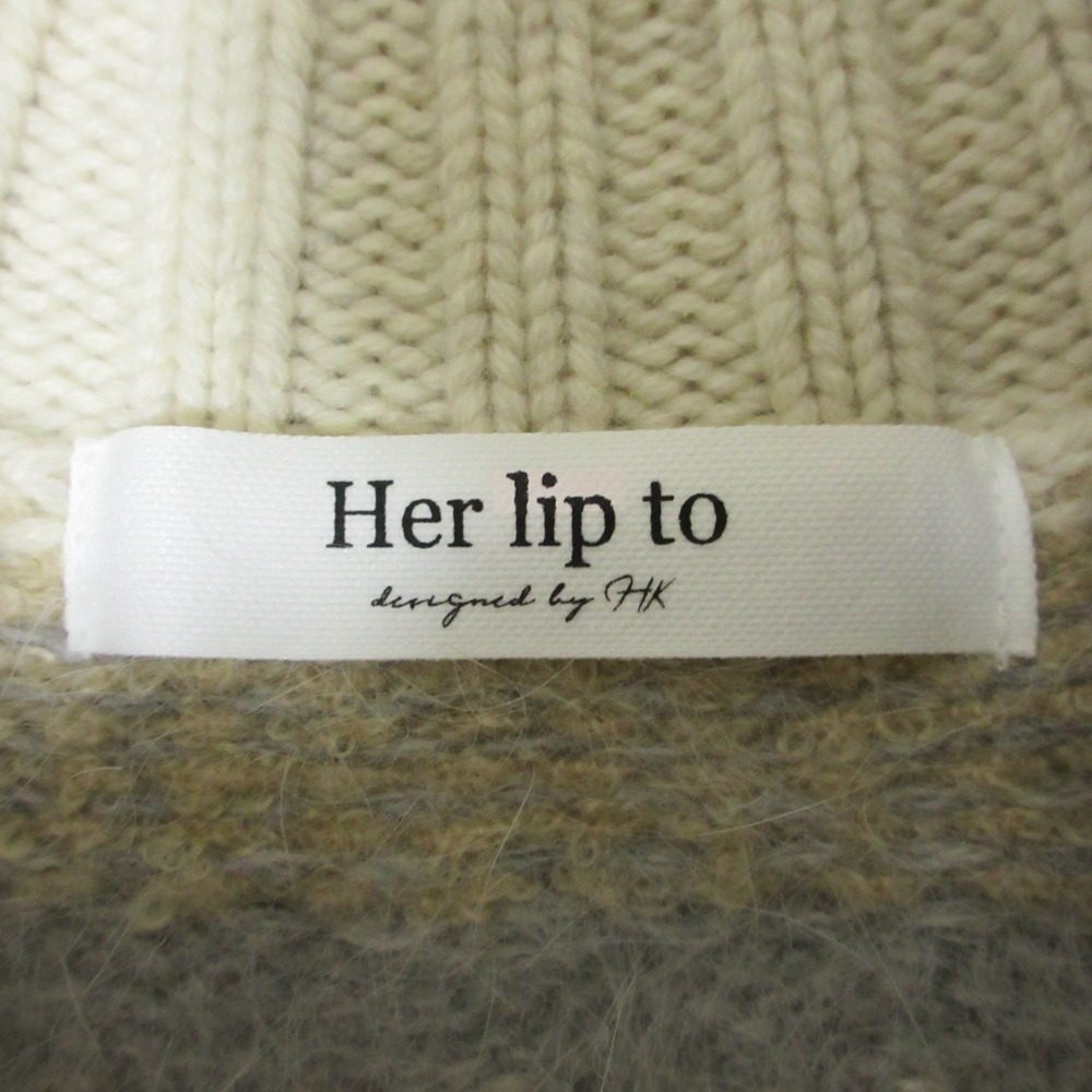 ハーリップトゥ Heart Fair Isle Knit ミニワンピース