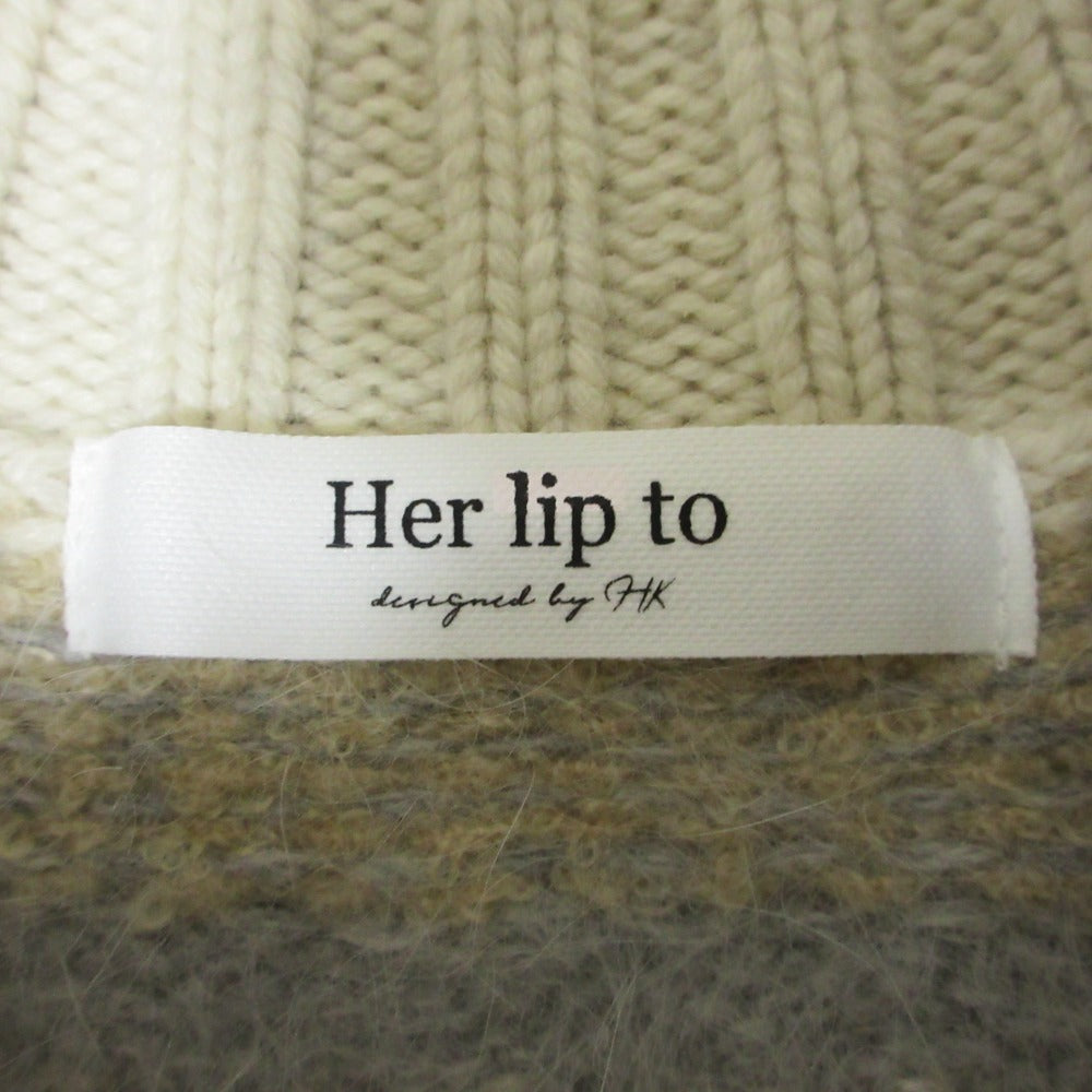 ハーリップトゥ Heart Fair Isle Knit ミニワンピース