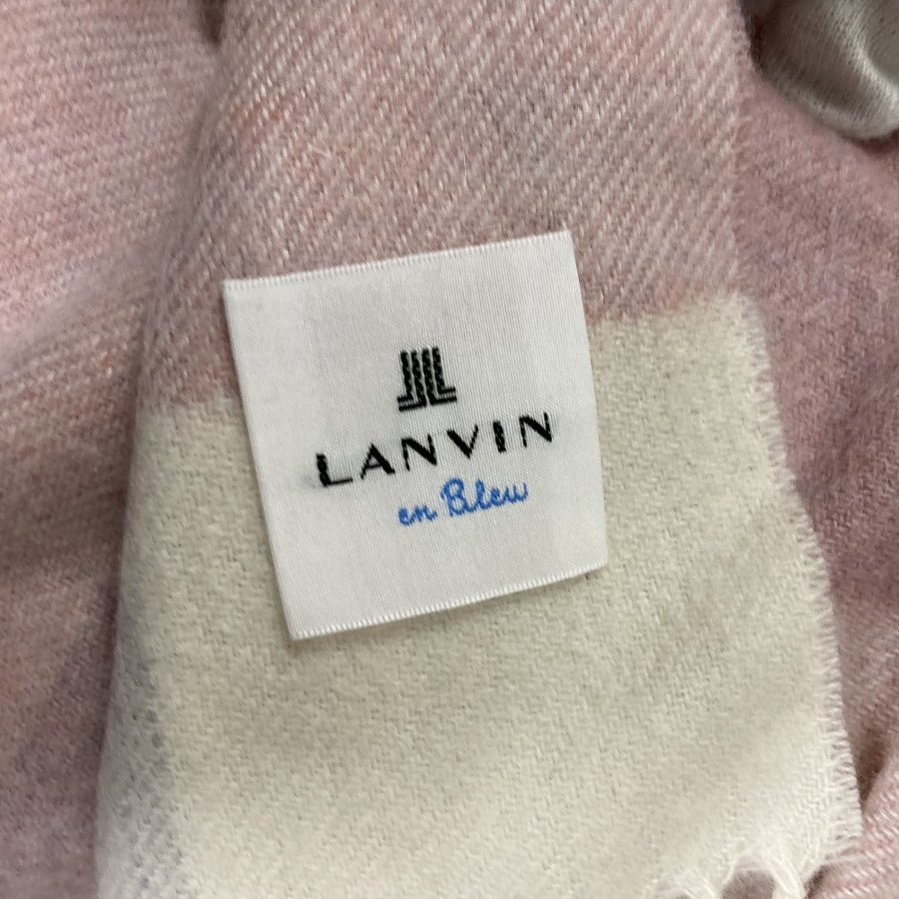 ランバン カシミヤブレンドチェックマフラー