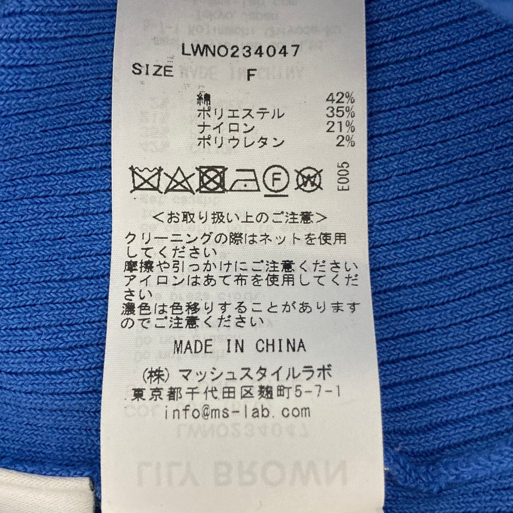 リリーブラウン デイジー刺繍ニットワンピース