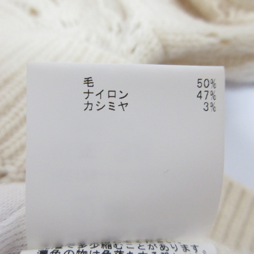 アナイ カシミヤブレンドVネックケーブルニットセーター