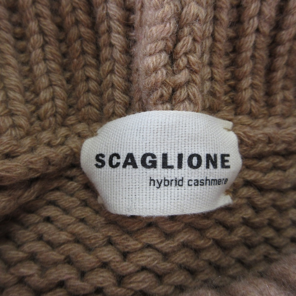 スカリオーネ ワコウ カシミヤノースリーブタートルニット