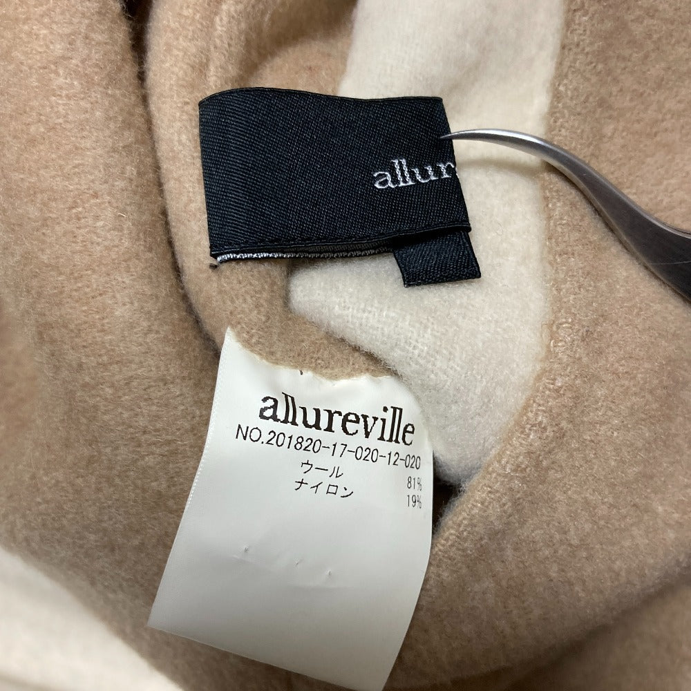 アルアバイル ノーカラーウールコート