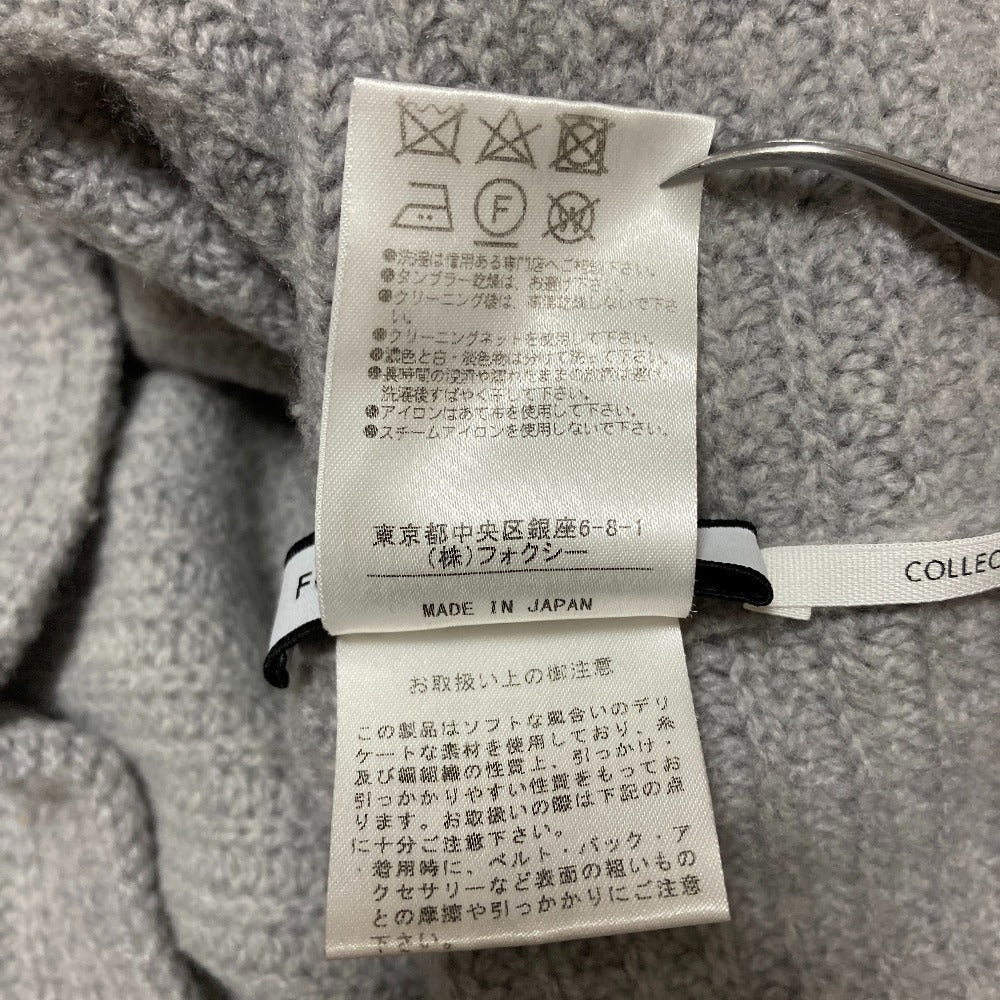 フォクシーニューヨーク カシミヤブレンドクロップドタートルネックニット