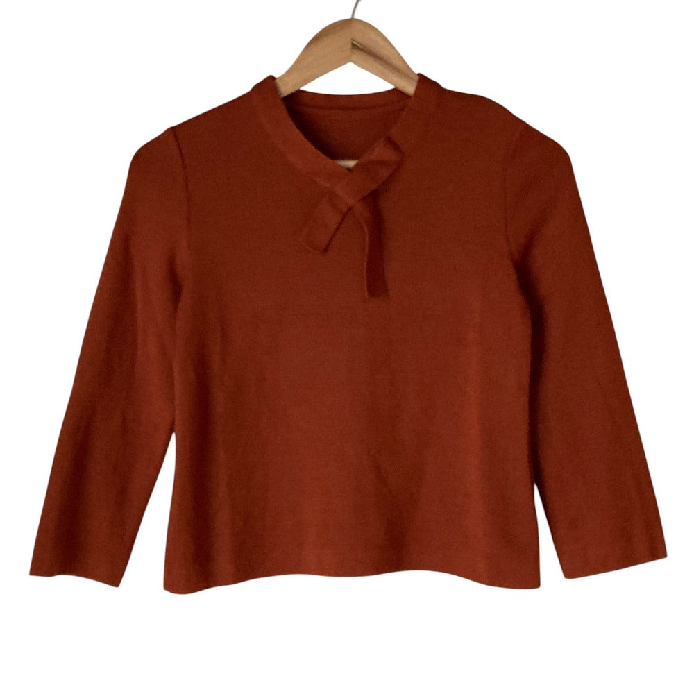 フォクシー Bow-Tie Knit Top カシミヤ シルク ニットトップス