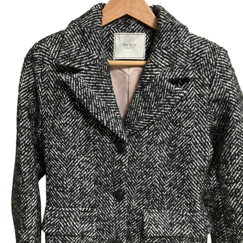 ハーリップトゥ Herringbone Wool Blend ロングコート