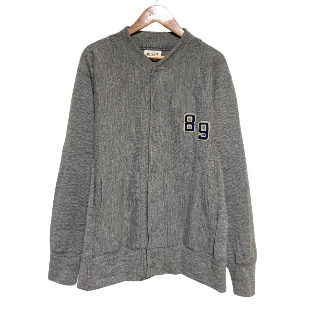 フォーティファイブアール US Moo Wool 908 Reverse Logo Stadium ウールカーディガン