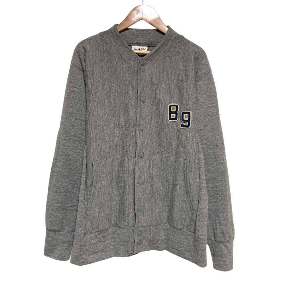 フォーティファイブアール US Moo Wool 908 Reverse Logo Stadium ウールカーディガン