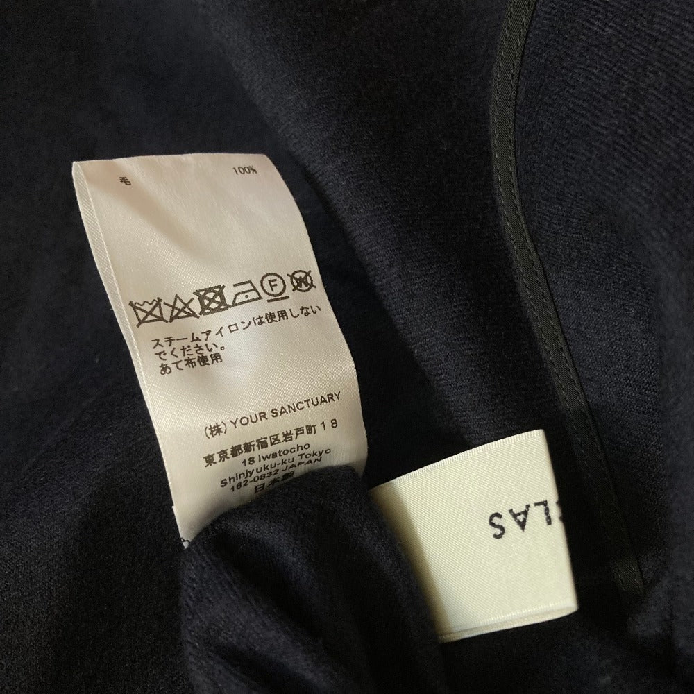 シクラス ウールロングスリーブバンドカラーチュニックシャツ