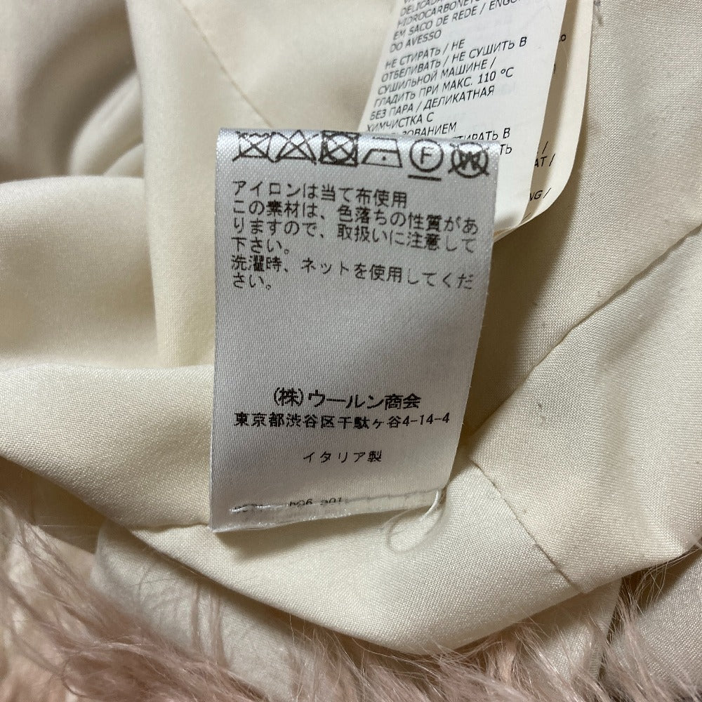 ブルーガール 人工ファーフリンジノーカラーコート