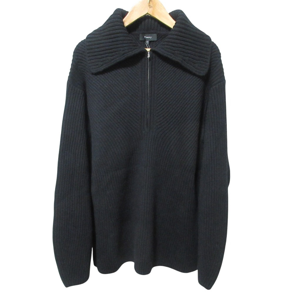 セオリー Mercer Wool Cash ハーフジップリブニットセーター