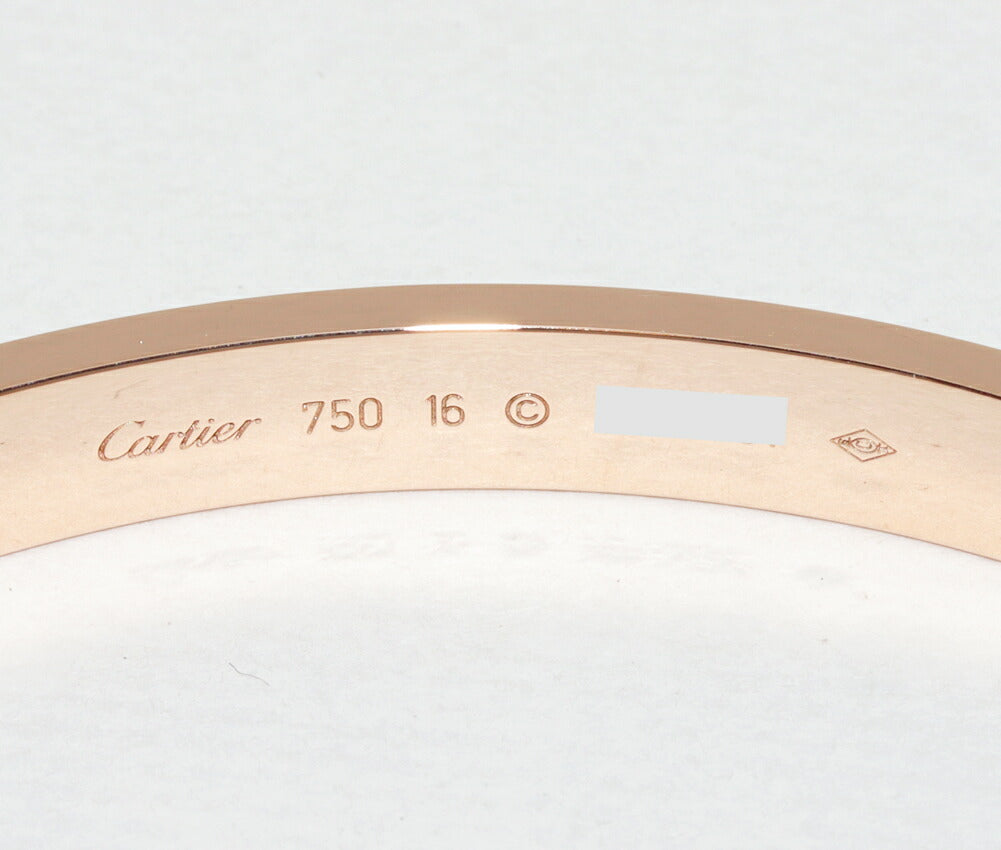 カルティエ K18PG ラブ ブレスレット サイズ16
