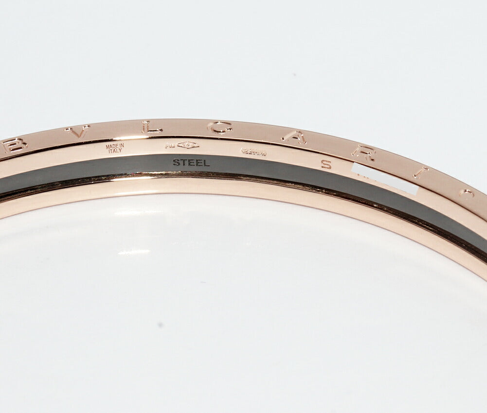 ブルガリ K18PG ステンレス B.zero1 ブレスレット サイズ15