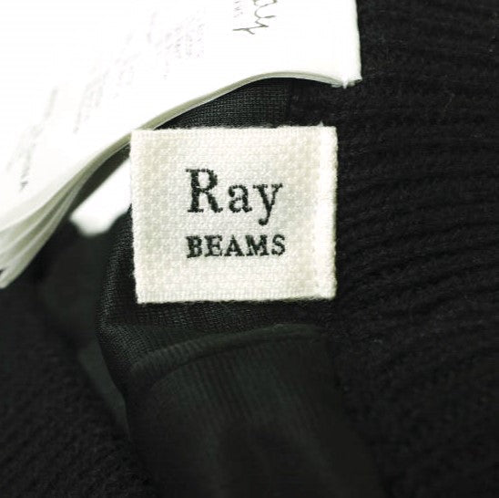 Ray BEAMS ミックス ボーダー ニット パンツ ブラック