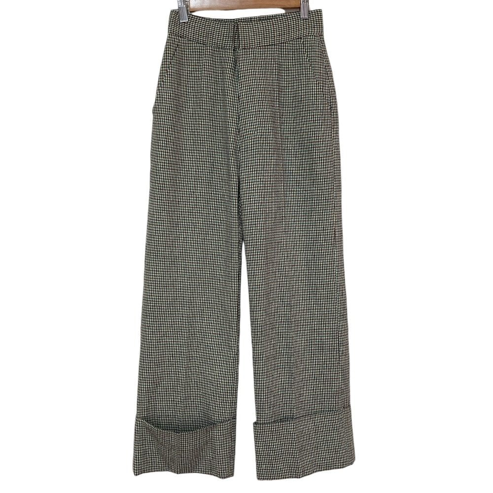 アメリ UND COLOR CHECK ROLL UPワイドパンツ