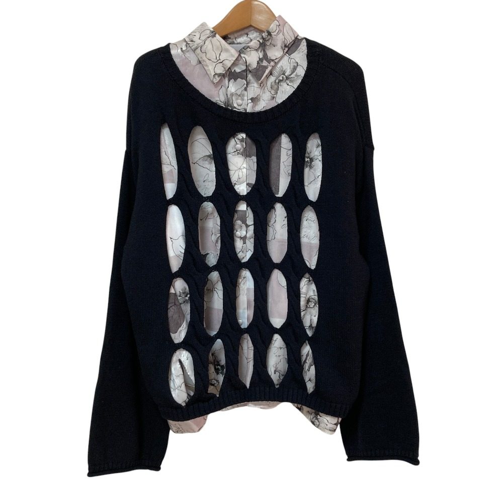 アメリ 2WAY HOLLY SHIRT SET CRACK KNIT トップス