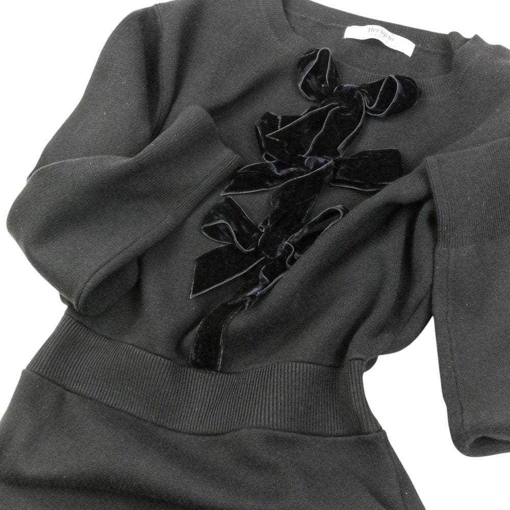ハーリップトゥ Simone Knit ロングワンピース