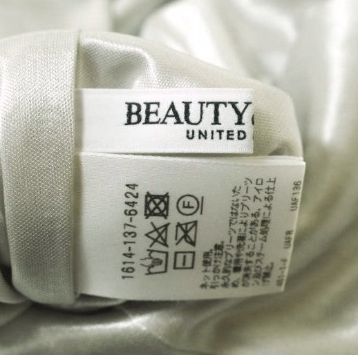 BEAUTY&YOUTH UNITED ARROWS ラメ プリーツ ポリエステル パンツ