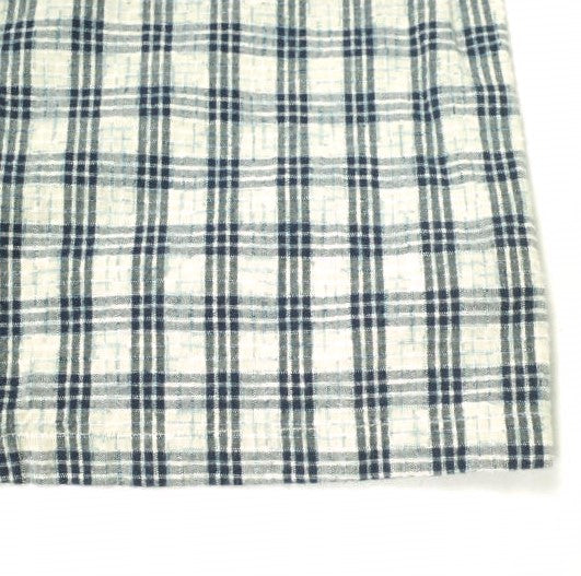 ALEX MILL チェック オープンカラー シャツ コットン シャツ