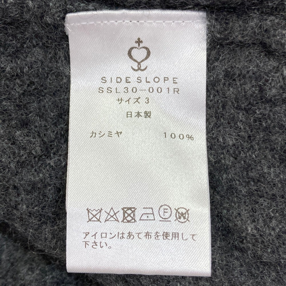 サイドスロープ カシミヤプルオーバーニットセーター