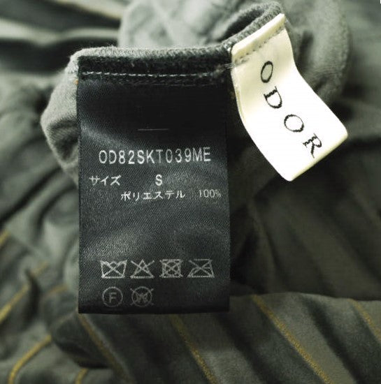 ODORANTES OD82SKT039ME ベロア プリーツ ロング スカート