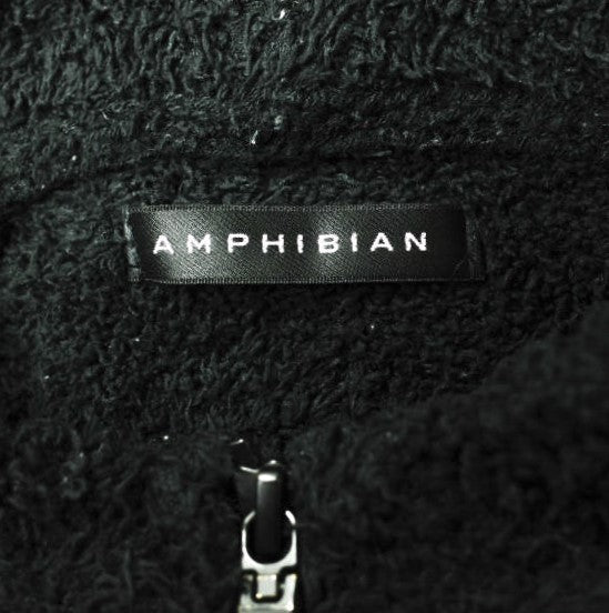 AMPHIBIAN ボア パイル ジップ フーディー ポリエステル ナイロン トップ