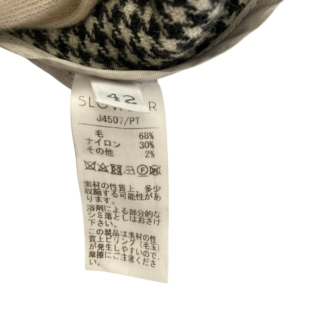 インコテックス 千鳥格子 ウールテーパードパンツ