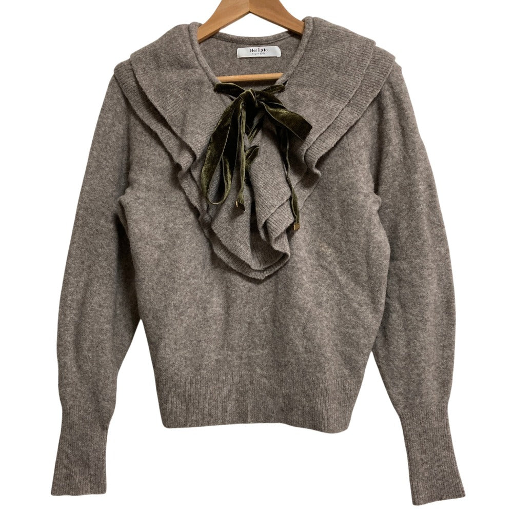 ハーリップトゥ Lace Up Wool-blend プルオーバー
