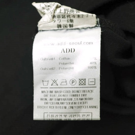 ADD SEOUL レイヤード フーディー コットン ポリエステル
