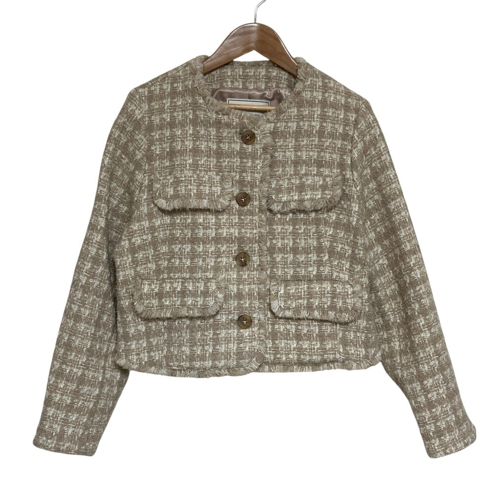 ハーリップトゥ Saint Germain Fancy Tweedノーカラージャケット