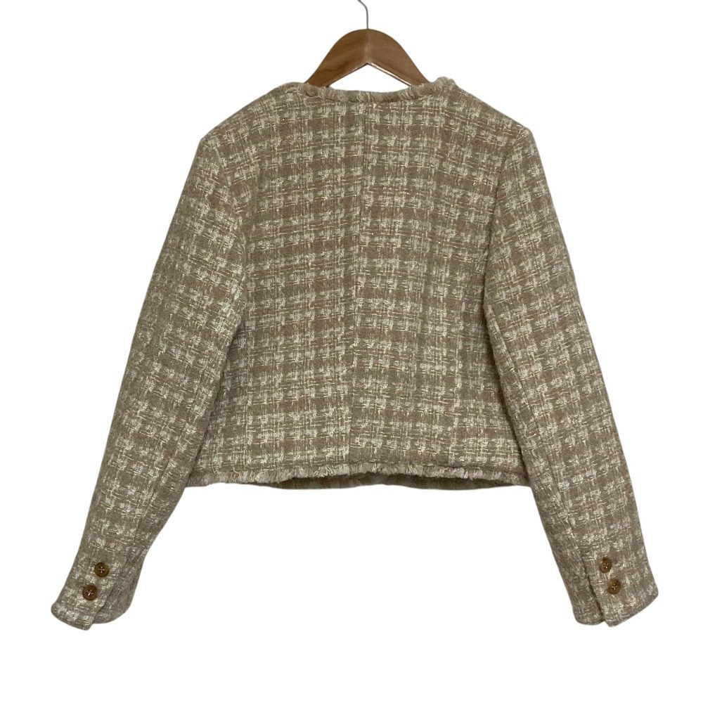 ハーリップトゥ Saint Germain Fancy Tweedノーカラージャケット