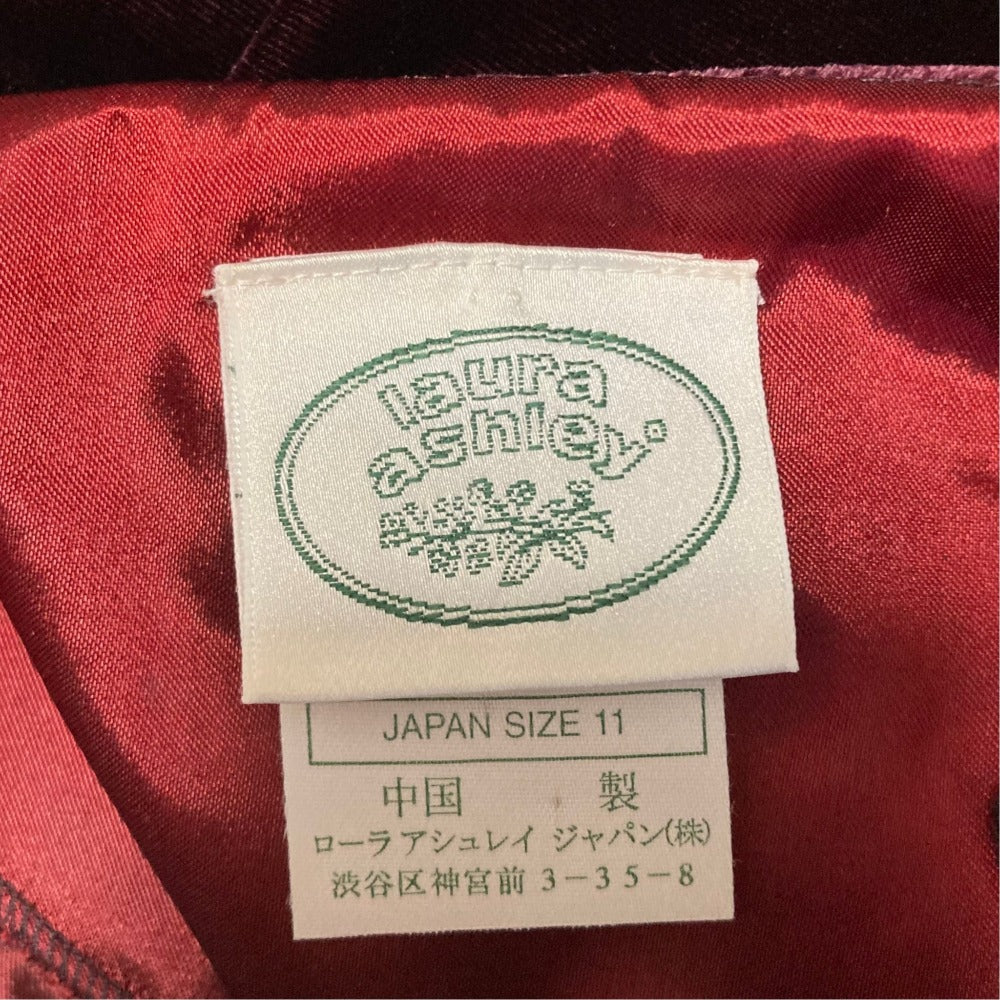 ローラアシュレイ シルクブレンドベルベットワンピース