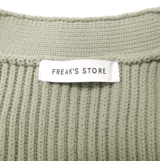 FREAK'S STORE 22AW Vネック ニット カーディガン ポリエステル