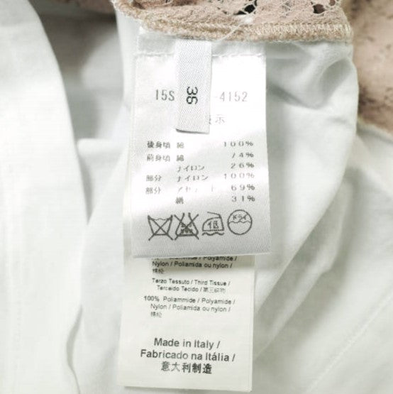 N°21 ロゴ タンク トップ チュール レース コットン
