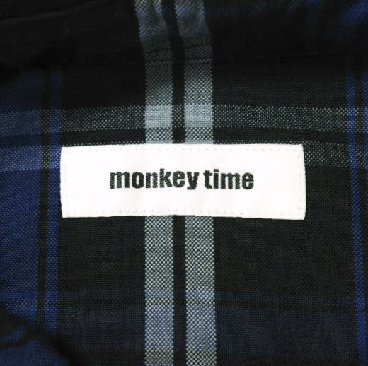 monkey time ブルーチェック コーチジャケット