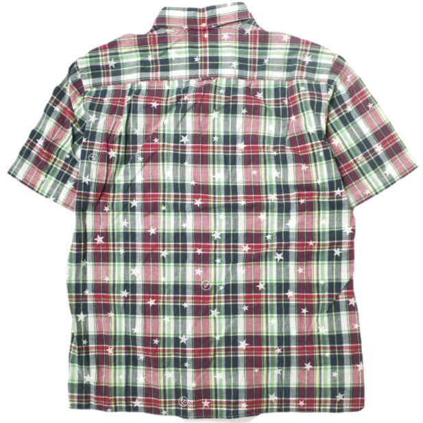 uniform experiment スター プラッド ミックス コットン シャツ