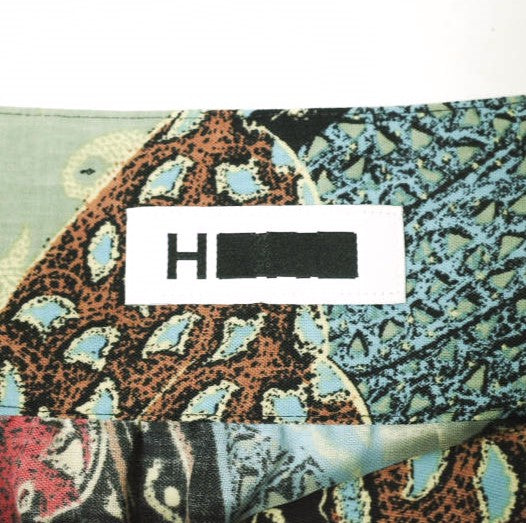 エイチビューティーアンドユース PATCHWORK PRINT WRAP SKIRT ポリエステルスカート