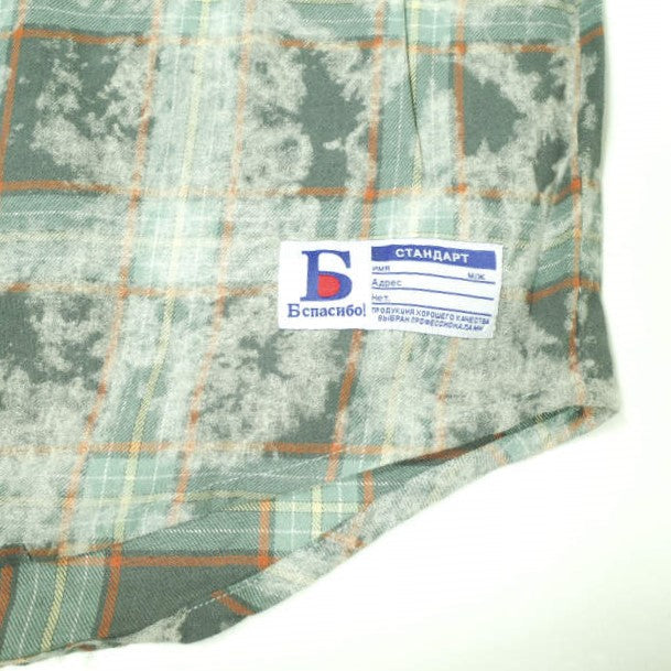 Danke Schon ブリーチ チェック ロングシャツ